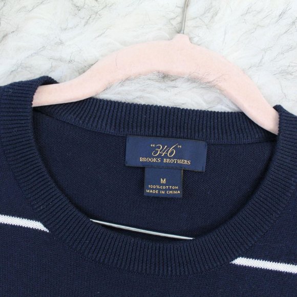 Brooks Brothers “346” Men’s Cotton Striped Sweater - Picture 3 of 6